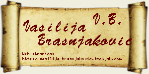 Vasilija Brašnjaković vizit kartica